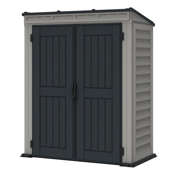 Casetta da Giardino Porta Attrezzi 91x170x202 cm in PVC Grigio/Grigio Scuro