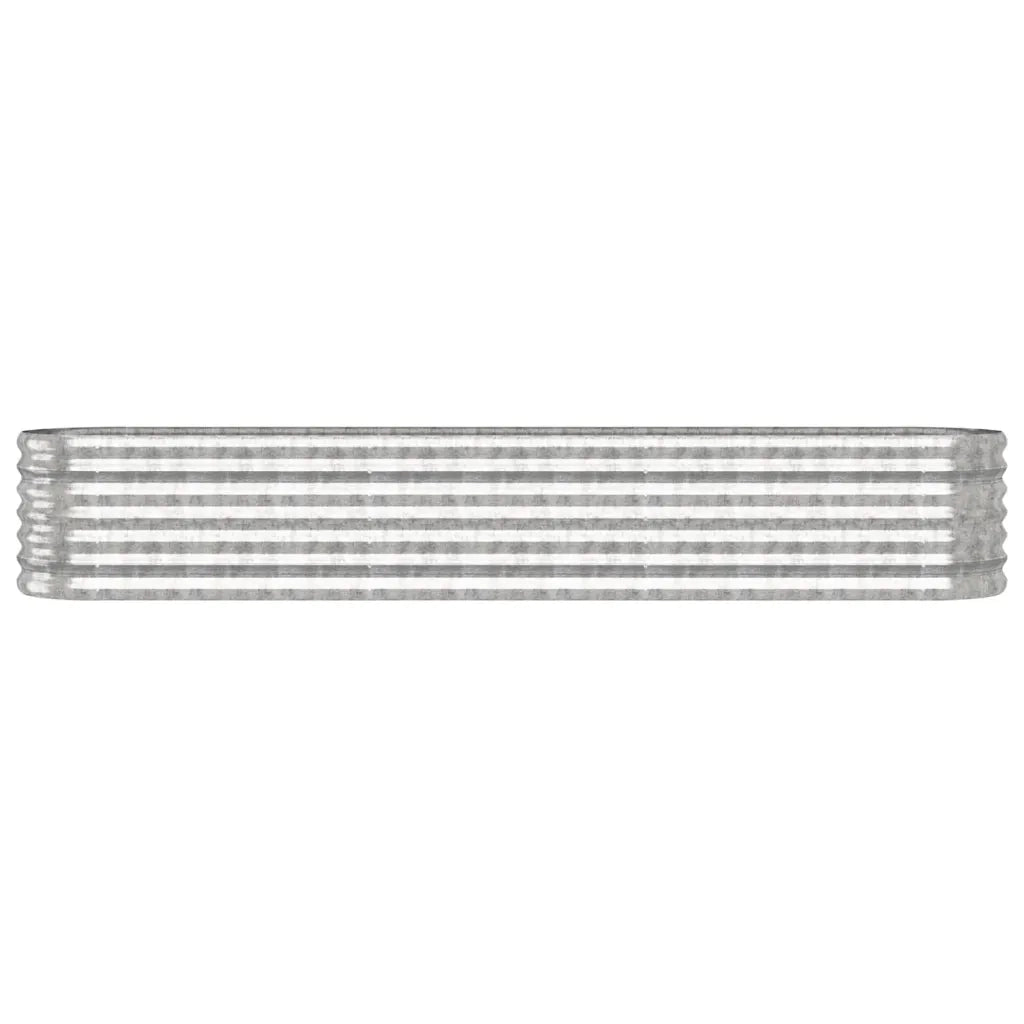 Letto Giardino Acciaio Zincato 224x40x36cm Argento 318877