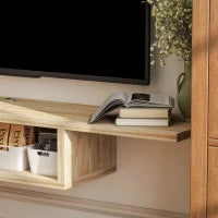 Mobile TV Sospeso con Vano e Passacavi, Rovere Chiaro