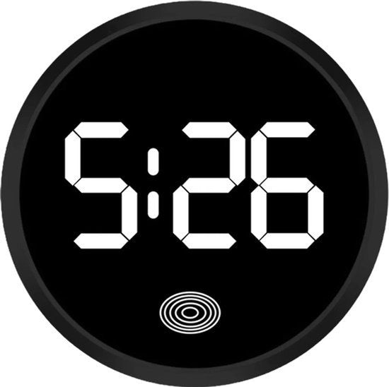 Orologio digitale per abbinamento al cruscotto, orologio per auto, display a LED, orologio per auto touchscreen, con illuminazione nero-bianca.