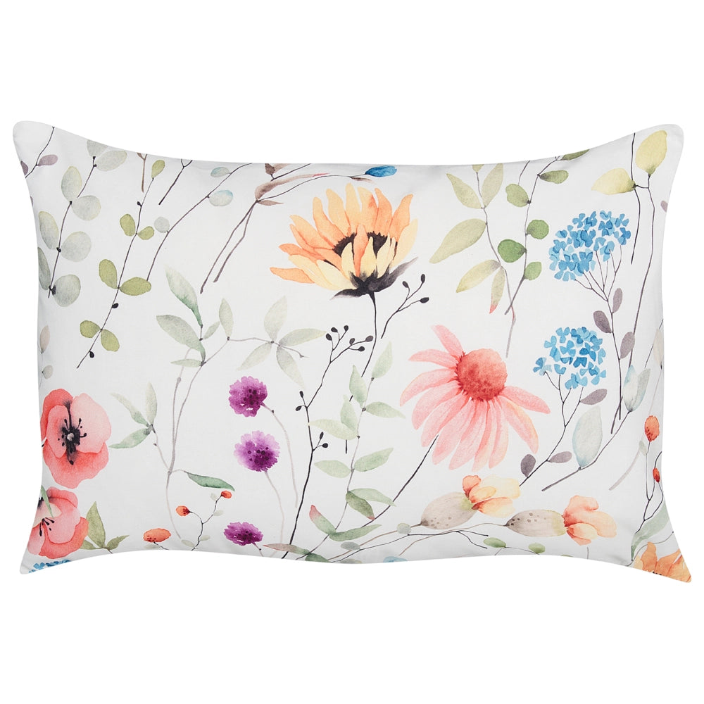 Set di 2 cuscini da giardino per esterni  tessuto di poliestere multicolore con motivo floreale 40 x 60 cm esterno giardino
