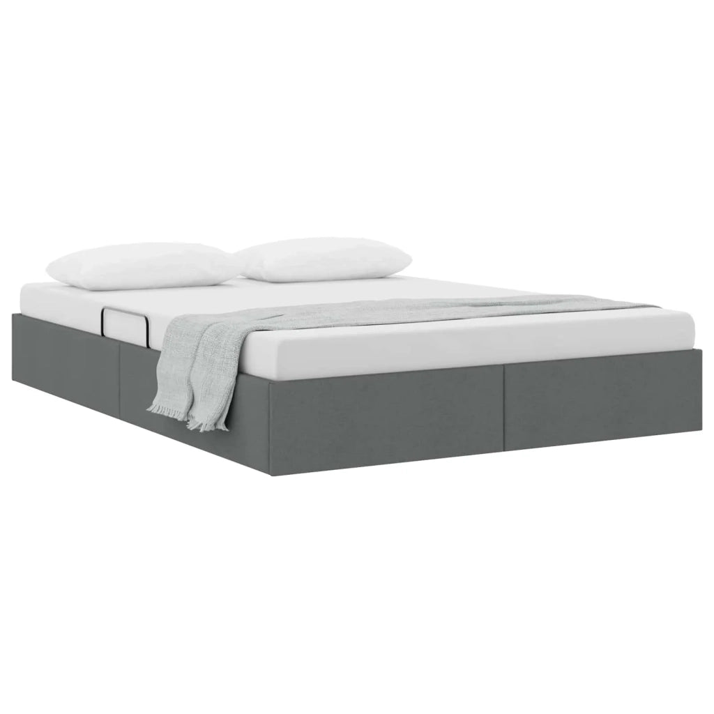 Letto ottomano Grigio scuro 140 x 190 cm Tessuto 3442821
