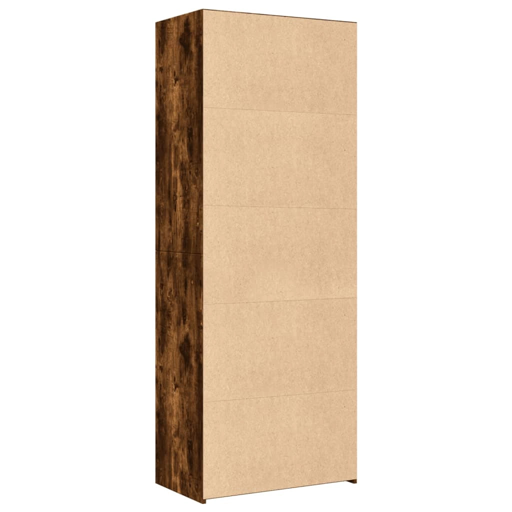 Credenza cassettiera cassettiera mobile contenitore organizer cucina soggiorno soggiorno alto 70 x 41 x 185 cm derivati ​​del legno marrone 02_0033555