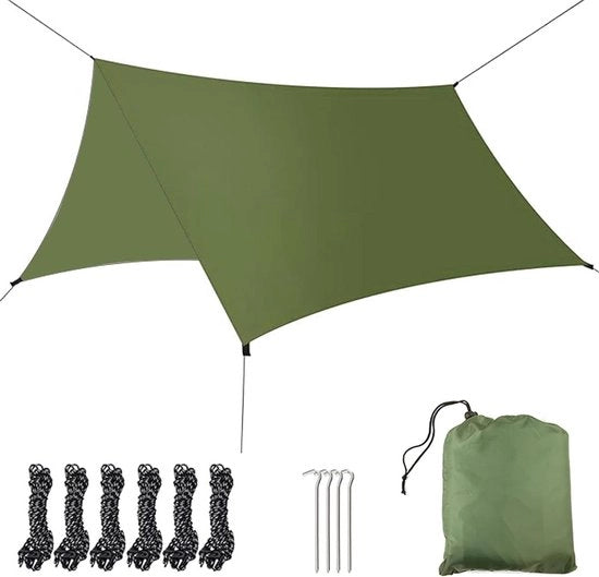 Tenda da Campeggio Acquatica 3x3 Multifunzionale, Pannelli Portatili con Occhi Anti-UV, Ricovero di Emergenza per Campeggio, Pic-Nic e Ombrellone da Campo