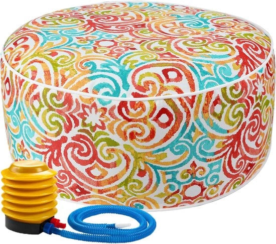 Kruk opblaasbare - kruk colorata per uso interno ed esterno - 50 * 23 cm - kruk tessuta impermeabile realizzata in poliester e PVC per giardino e zona giorno.