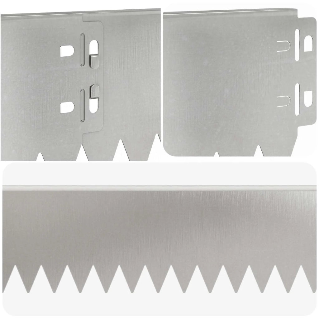 Bordura per Prato 20 pcs 103 x 10 cm Acciaio Argento 8008339