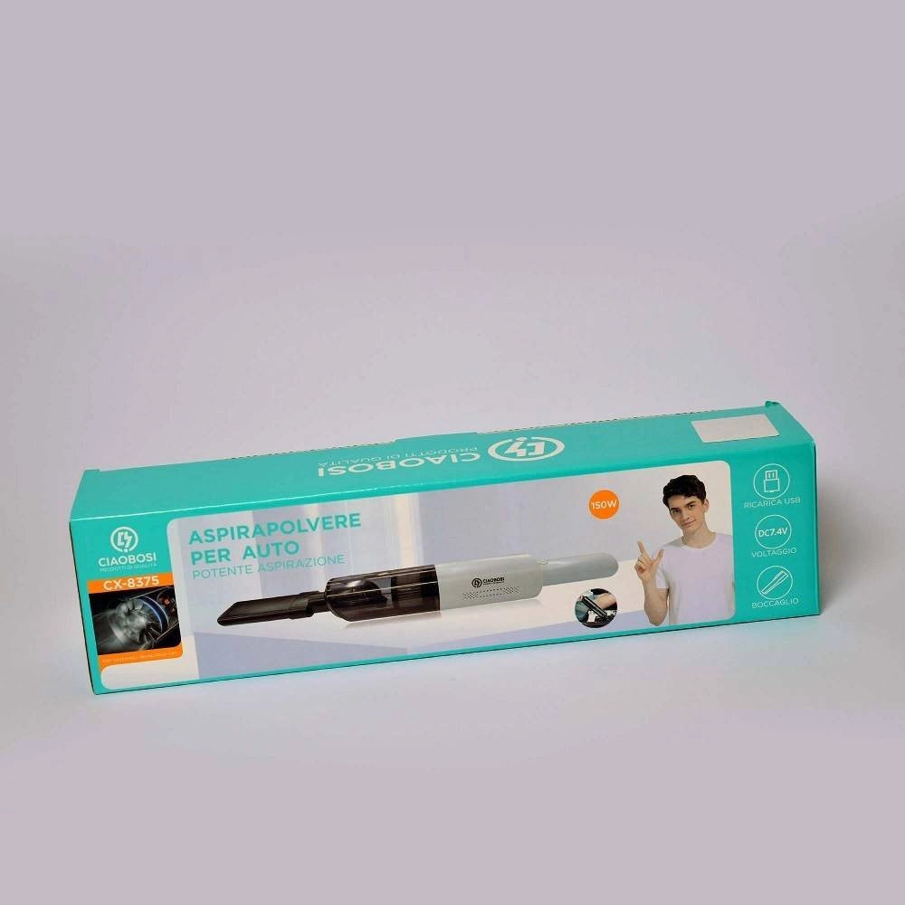 Trade Shop - Aspirapolvere Senza Fili Casa Auto Ricaricabile Usb 150w Dc7.4v Pulizia Cx-8375 -