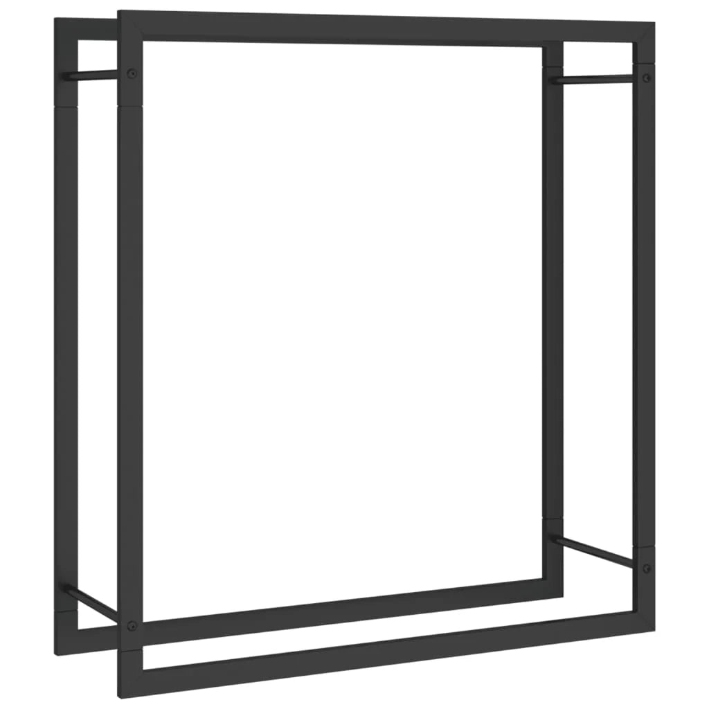 Portalegna finitura opaca 80 x 28 x 86 cm acciaio nero 02_0043753