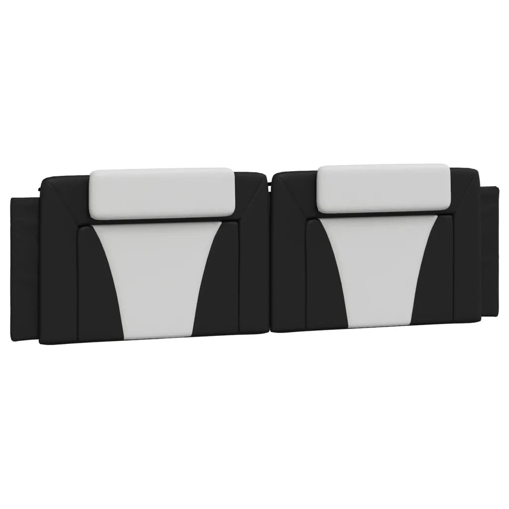 Letto Viana con Materasso Nero e Bianco 180x200 cm in Similpelle 3208815