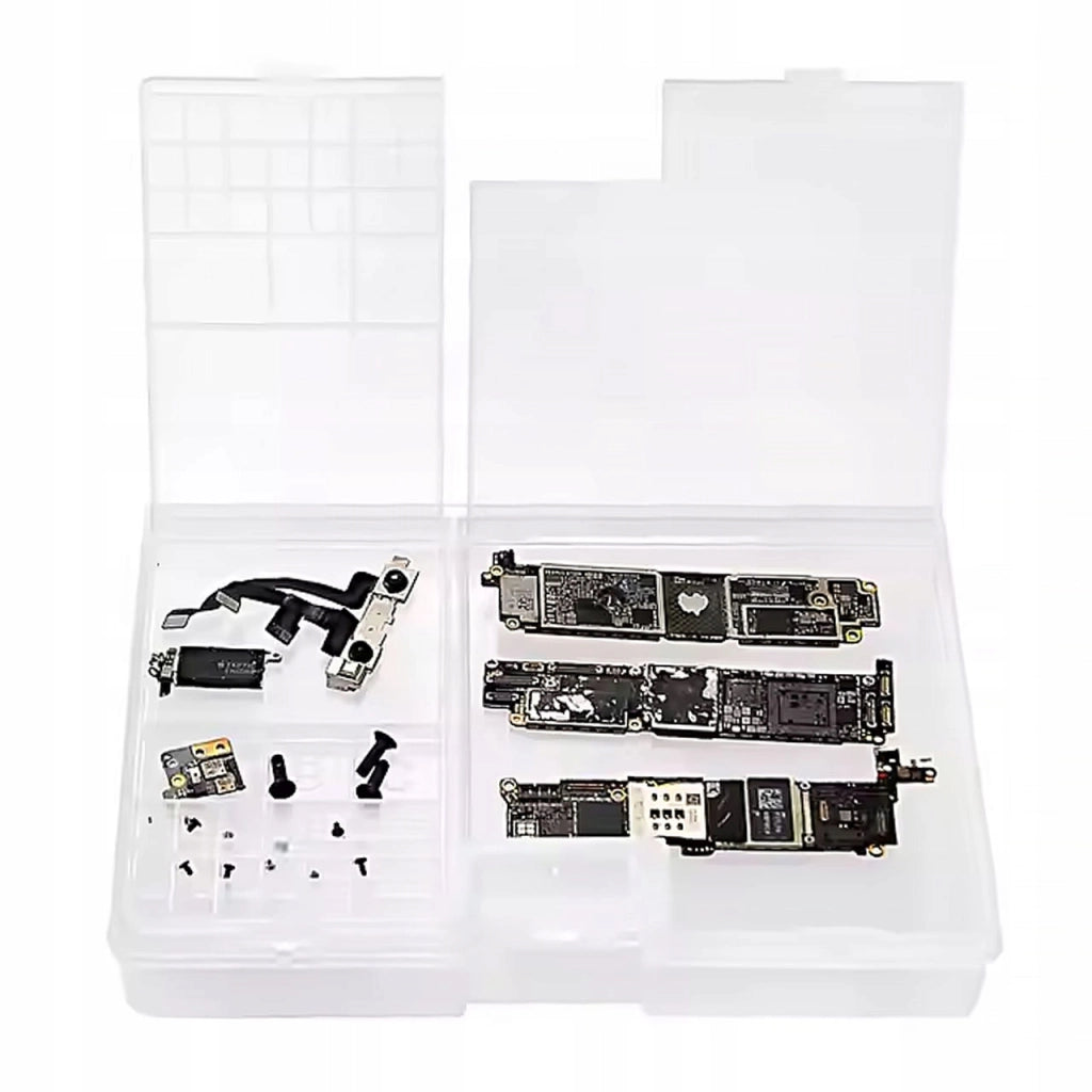Organizer Plastico a Due Livelli – 180 x 115 x 35 mm | Materiale PP Resistente | Per Componenti Elettronici, Viti, Cavi
