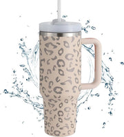 Tazza con manico e tappo, 1,2 litro tazza da caffè, bocchino da viaggio, tazza da caffè per auto, bottiglia d'acqua, termos per bevande calde (capacità 1,2 litri, materiale in acciaio inossidabile, isolamento a vuoto)