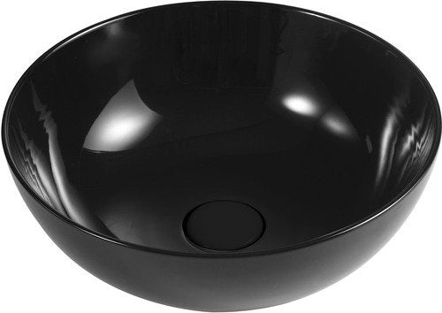 Bacinella d'appoggio D33 cm in ceramica Nero