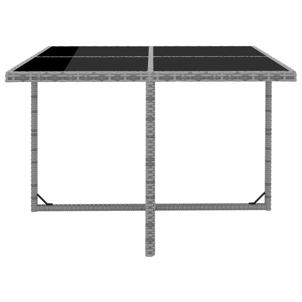 Set da Pranzo da Giardino 9 pz e Cuscini Polyrattan Antracite cod mxl 34584