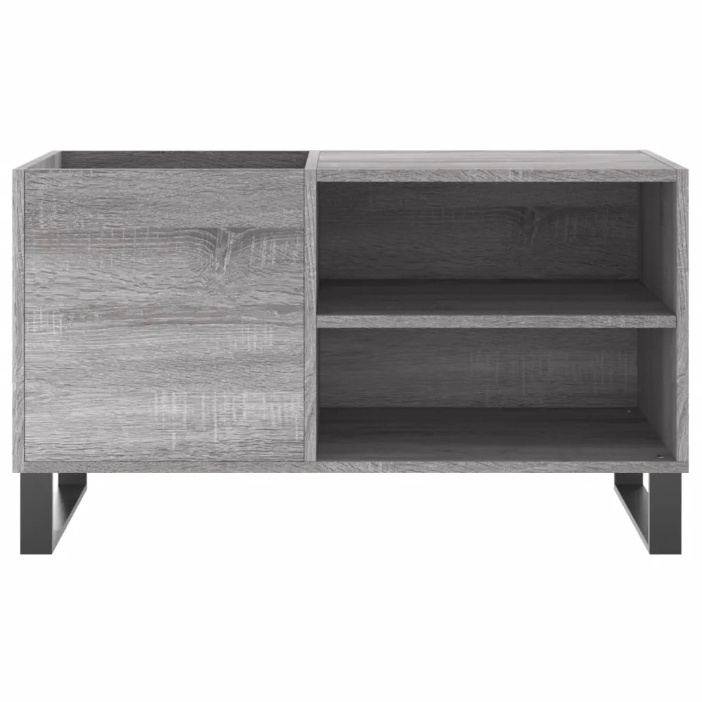 Mobile Porta Dischi Grigio Sonoma 85x38x48 cm Legno Multistrato