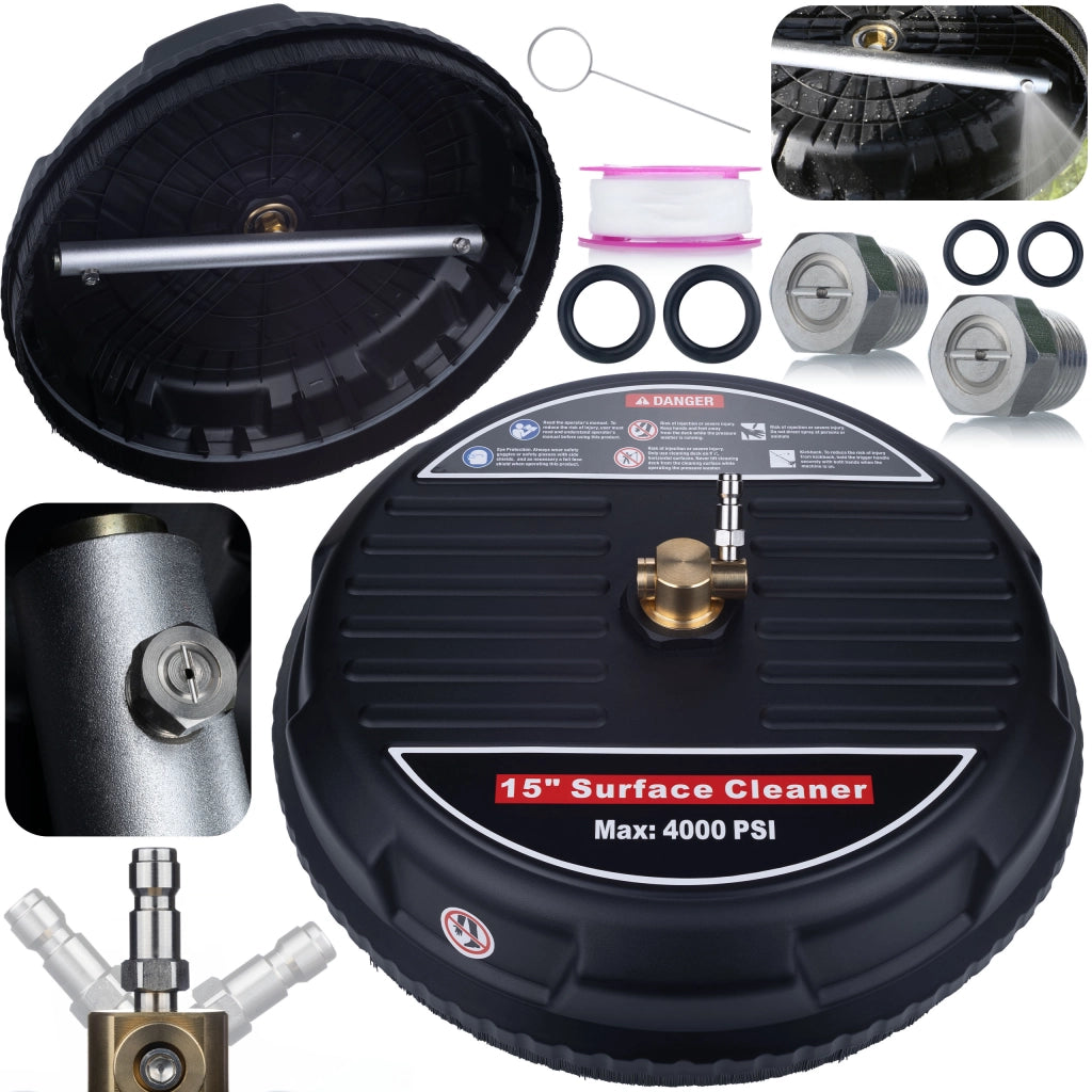 Spazzola Professionale T-Racer 15" con Attacco Rapido 1/4" – Alta Pressione, 160 Bar, 450-650l/h