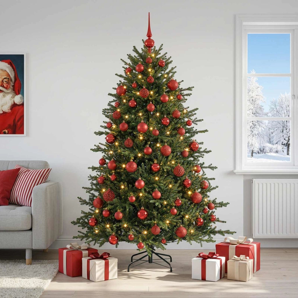 Albero di Natale artificiale con palline 240 cm 300 LED 3466831