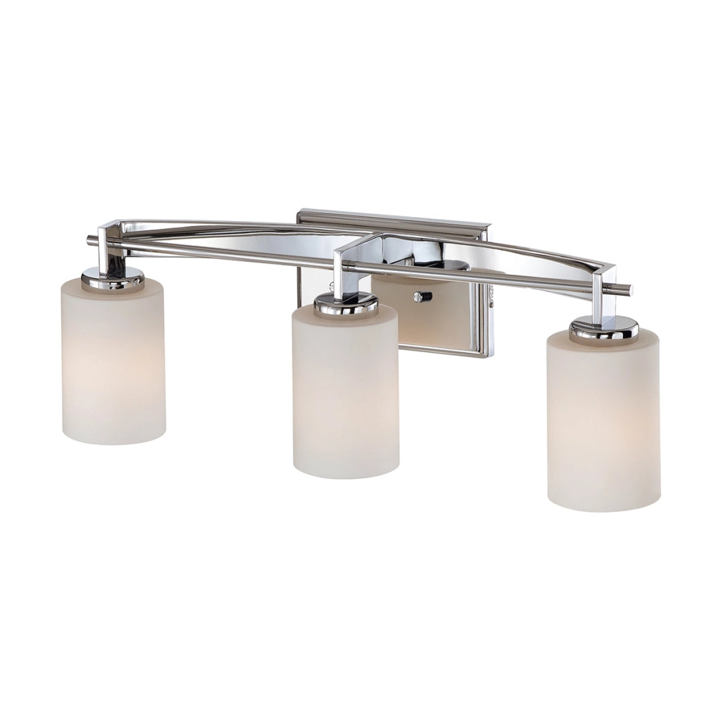 Applique bagno cromata 3 vetri opali Taylor G9 Quoizel
