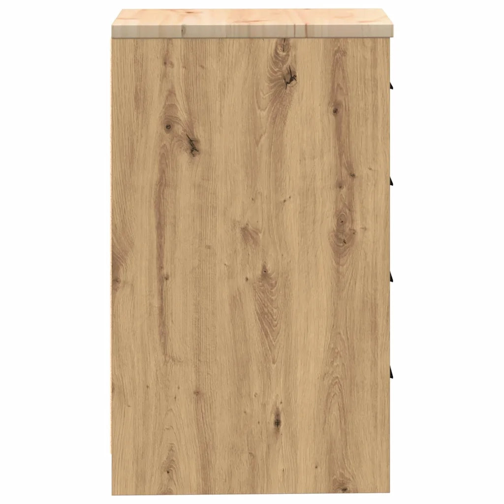 Armadietto per Garage in Rovere Artigianale 40x51x85 cm