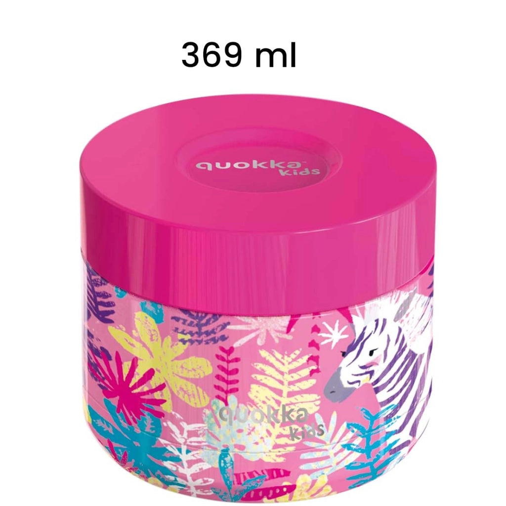 Contenitore Alimentare 369ml per Bambini Modello Whim Kids Motivo Zebre Rosa Quokka