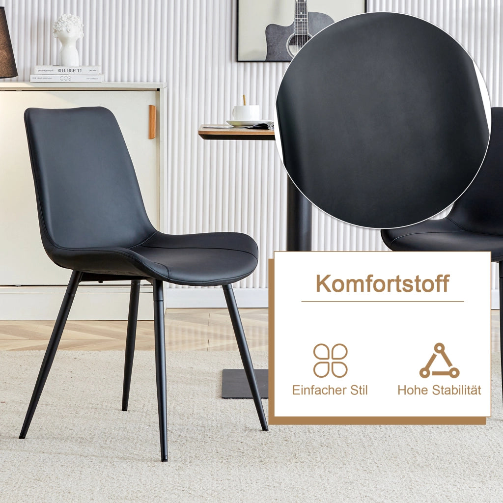 Set tavolo rotondo Ø100 cm con sedie, marrone e nero