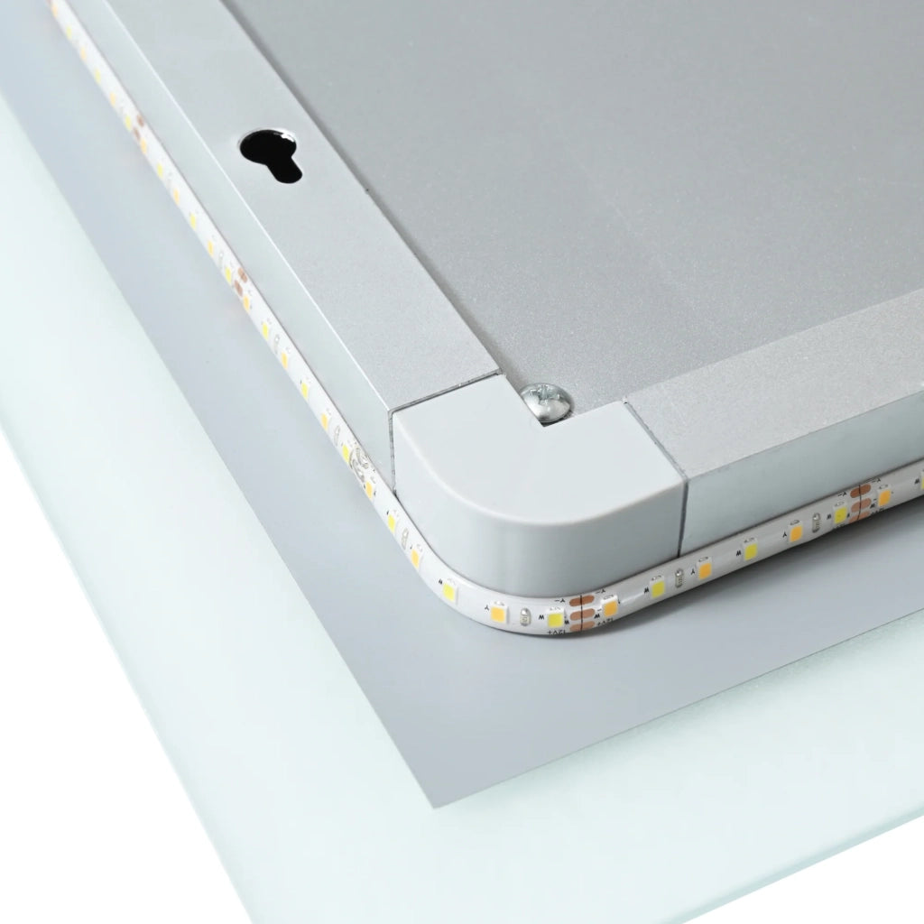 Specchio decorativo moderno a LED per il bagno 60 x 45 x 3 cm bianco 03_0010170