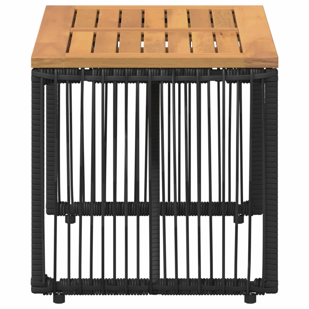Tavolo da Esterno Nero e Marrone 80 x 40 x 40 cm polyrattan 42025164