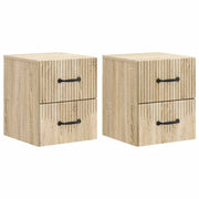 Mobiletto da notte a muro 2 pcs Rovere Sonoma 34,5 x 33 x 40 cm 898980