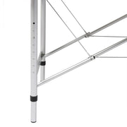 Lettino Massaggio Pieghevole Crema 3 Zone con Telaio Alluminio CFW5010268