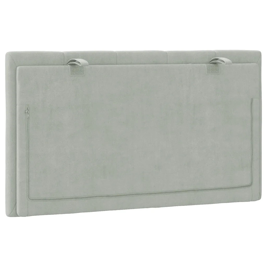 Cuscino Testiera Hanko Grigio Chiaro 90 cm in Velluto CFW6634825