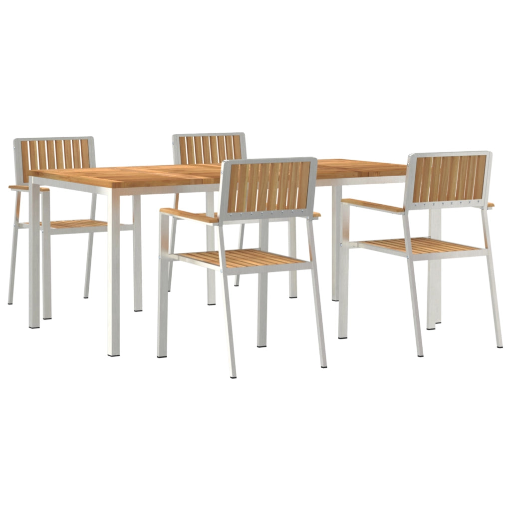 Set pranzo giardino  5 pezzi in legno massello di teak