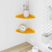 Mensola sospesa 2 pcs Giallo senape 18 x 18 x 2 cm 8004092