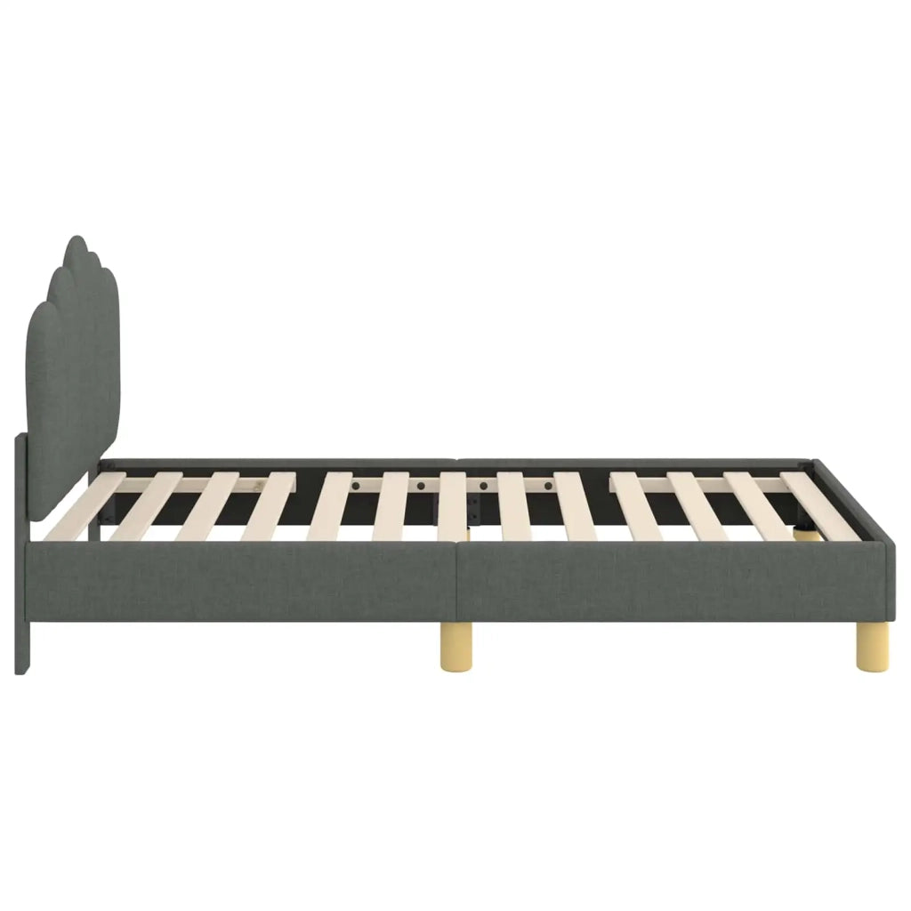 Struttura letto bambini con testata-Giroletto per bambini Grigio Scuro 80 x 160 cm 742225