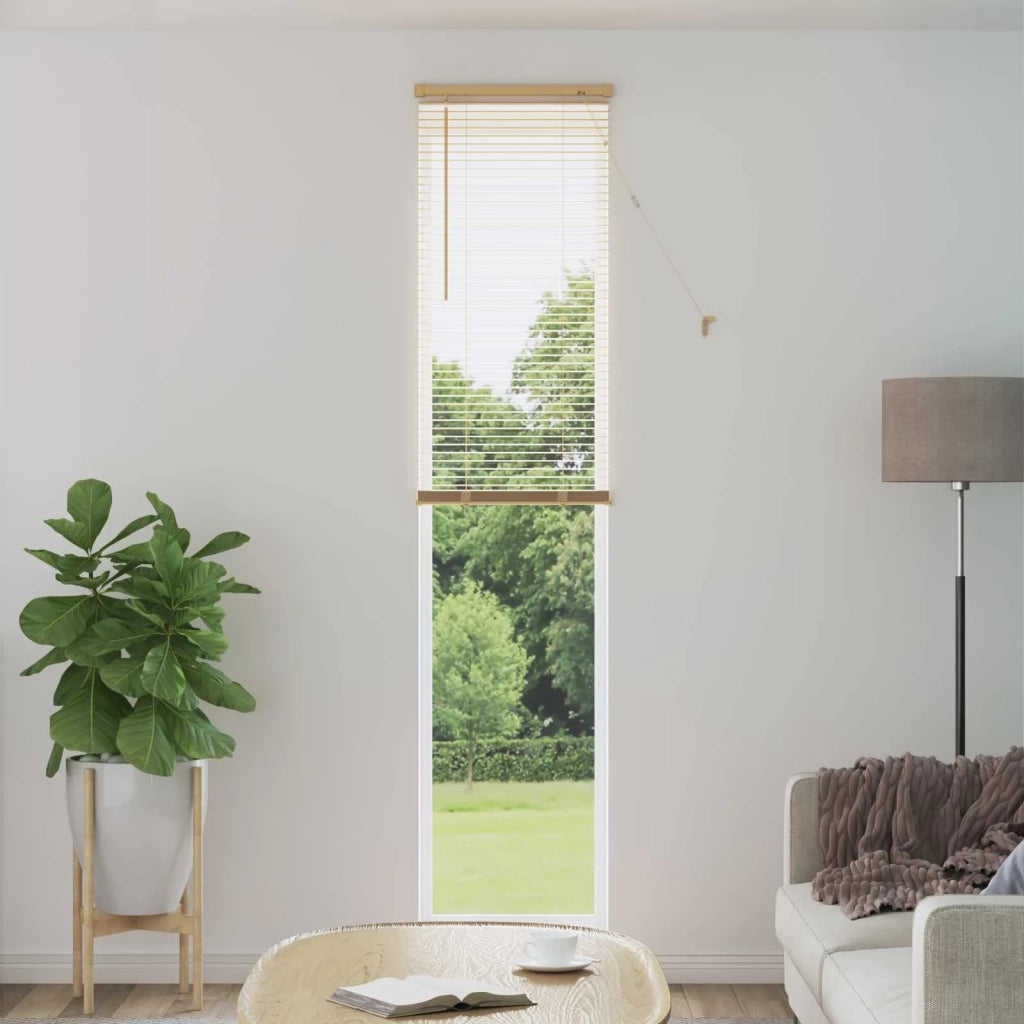 Tenda Veneziana Marrone Chiaro con Motivo 213 x 60 cm 25 mm PVC