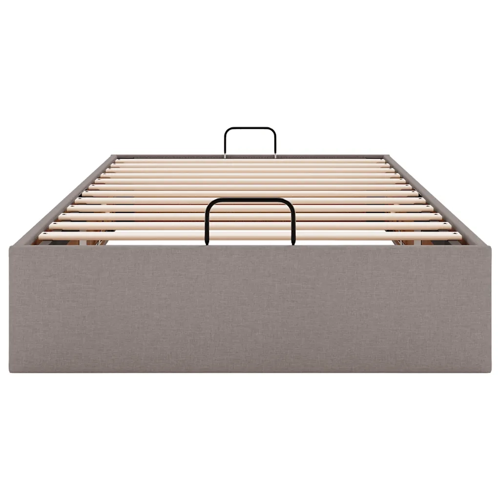 Struttura Letto Pouf senza Materasso Tortora 100x200cm Tessuto