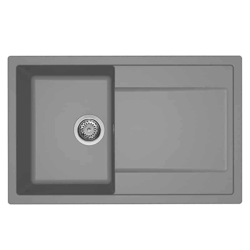 Lavello Elleci Incasso 1 vasca 79x50 Life 300 Granitek Grigio Titanium LM230073