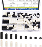 180 pezzi di supporto a distanza in nylon, kit assortito per viti M5