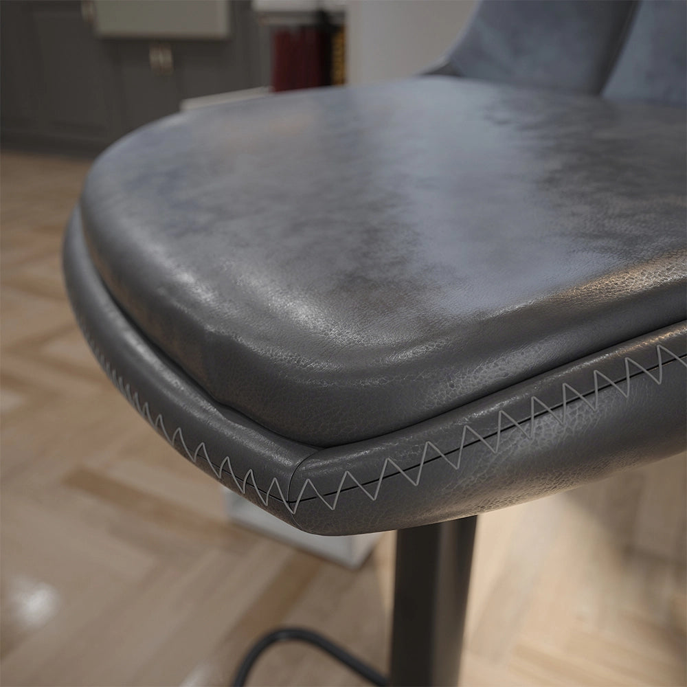 Set di 2 sgabelli da bar Sena Grigio/Nero 42 x 86 cm Vicco