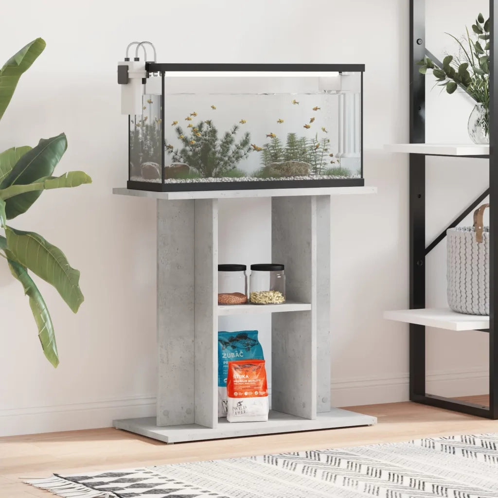 Supporto per acquario in cemento grigio 60x30x60 cm in legno ingegnerizzato CFW8279297