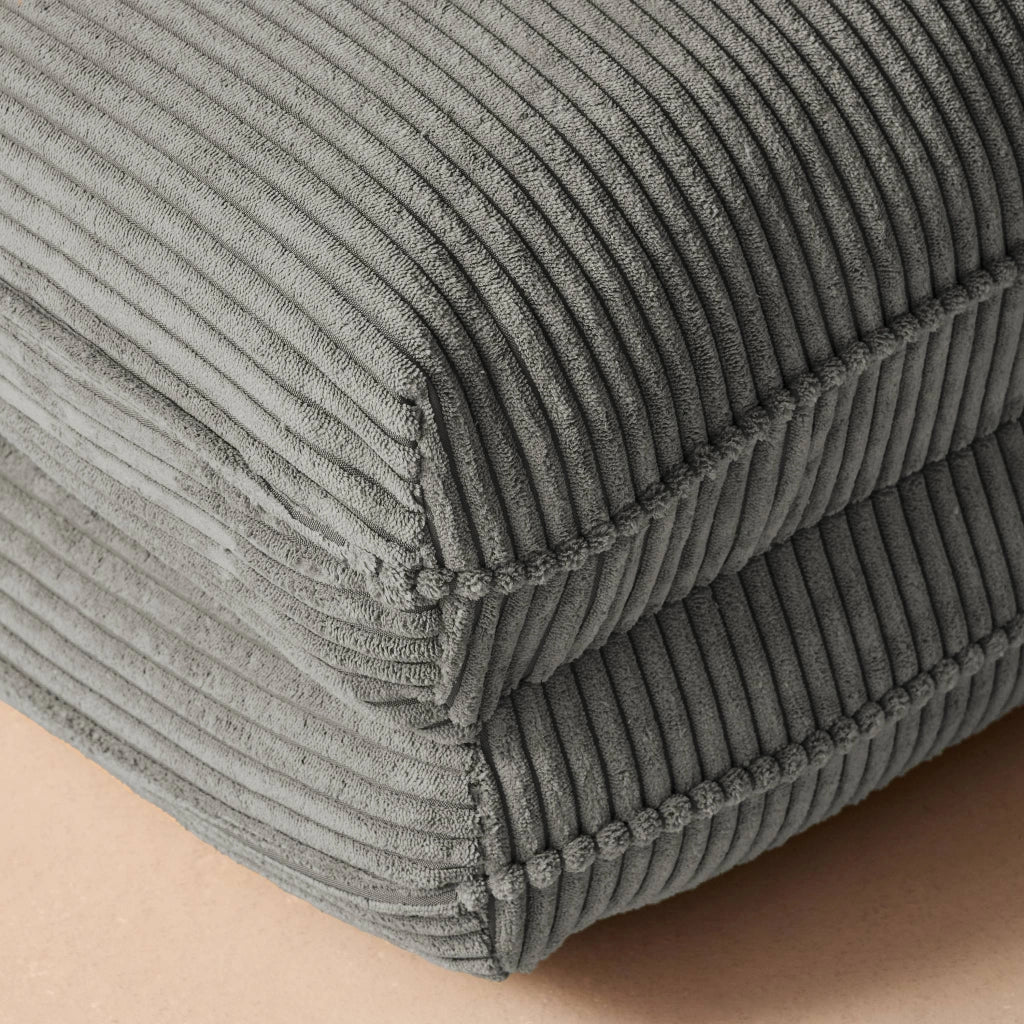Poltrona letto convertibile velluto a coste grosse coste, grigio