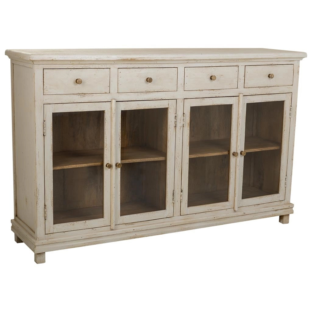 Credenza in legno beige, 160x40x100 cm