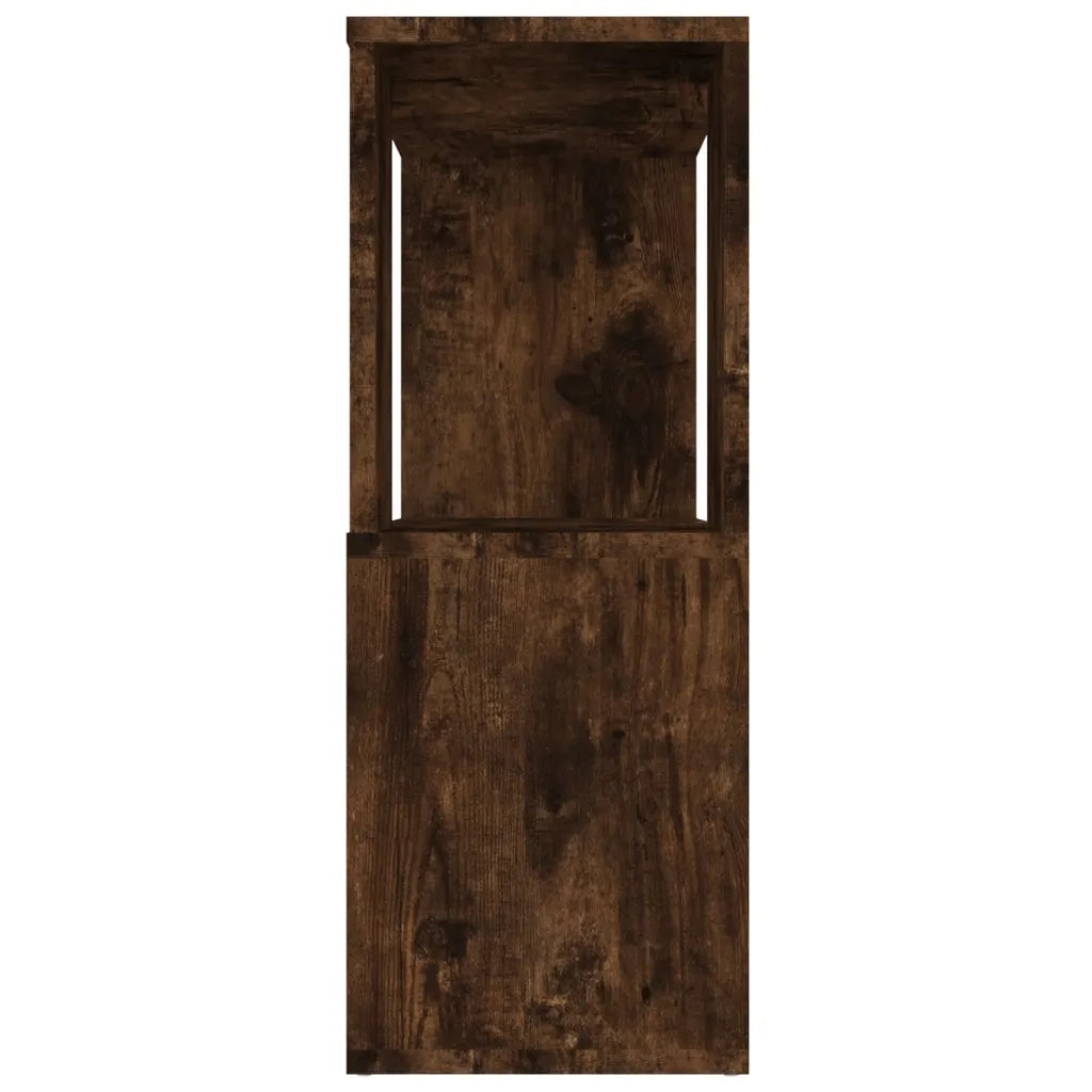 Libreria Divisorio-Scaffale per Libri-Mobile di Stoccaggio Rovere Fumo 80x24x63 cm