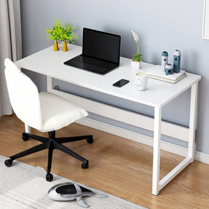 Scrivania per computer bianca da 80x37x73 cm, compatta e funzionale.