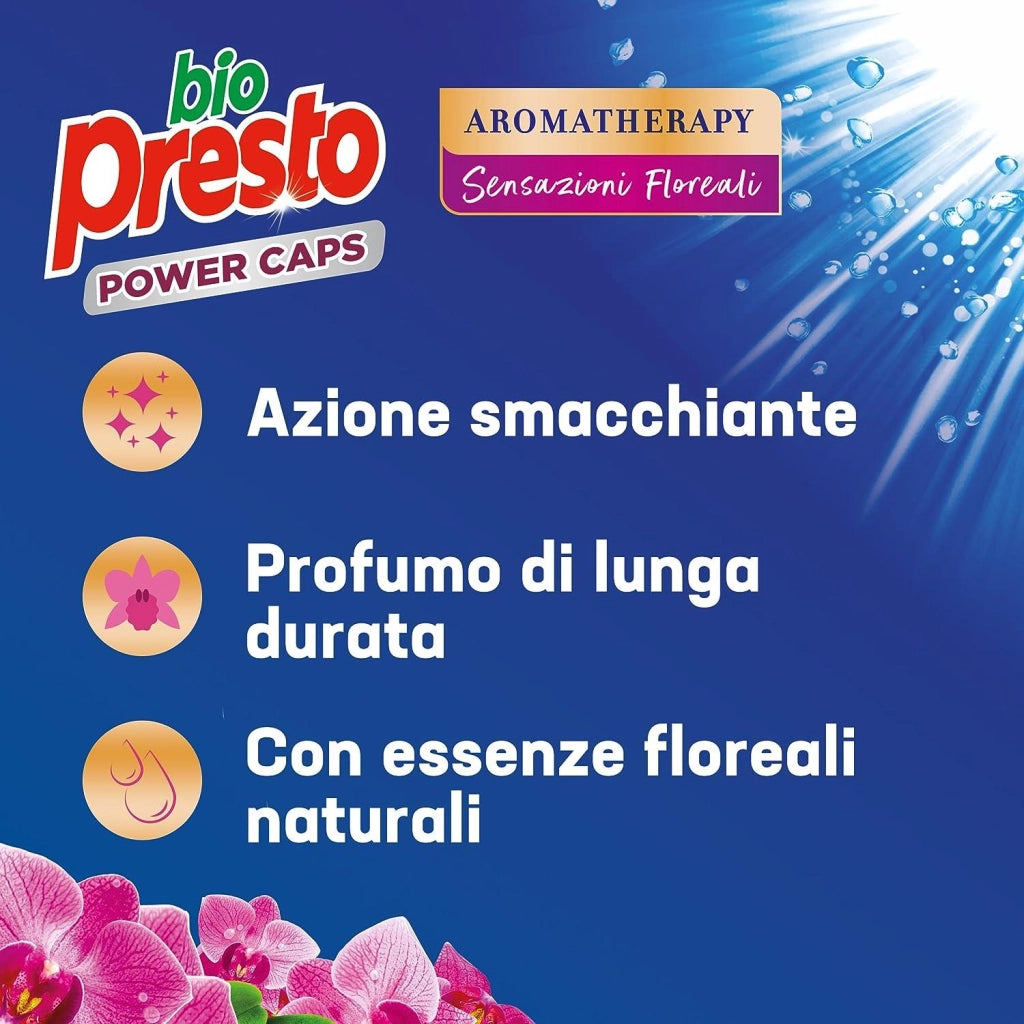 BIO PRESTO POWER CAPS COLOR DETERSIVO LAVATRICE PREDOSATO IN CAPSULE CONFEZIONE DA 54 LAVAGGI