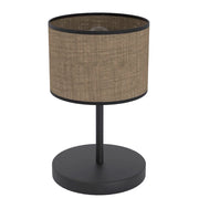 Lampada da tavolo ECO cilindrica 1xE27 marrone nero Emibig