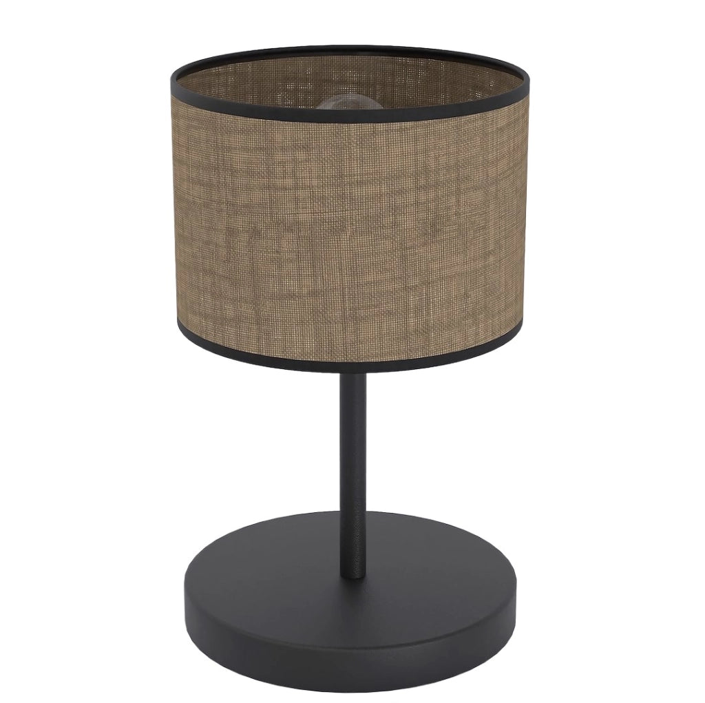 Lampada da tavolo ECO cilindrica 1xE27 marrone nero Emibig