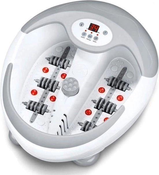 Piede con boiler - Pedicure con luce infrarossa e terapia magnetica - 3 accessori per pedicure - 5 livelli di vibrazione - Funzione di massaggiatura a bolle e riflessologia Piede massaggiato