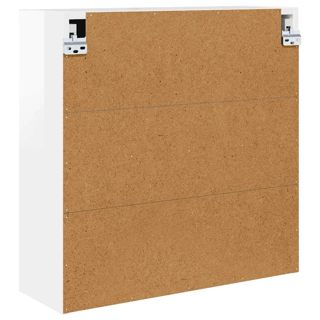 Mobiletto per specchio da bagno Bianco Lucido 60 x 20 x 60 cm