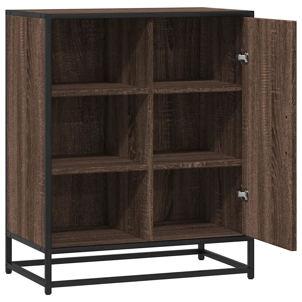 Credenza Rovere Marrone 62x35x76 cm in Legno Multistrato
