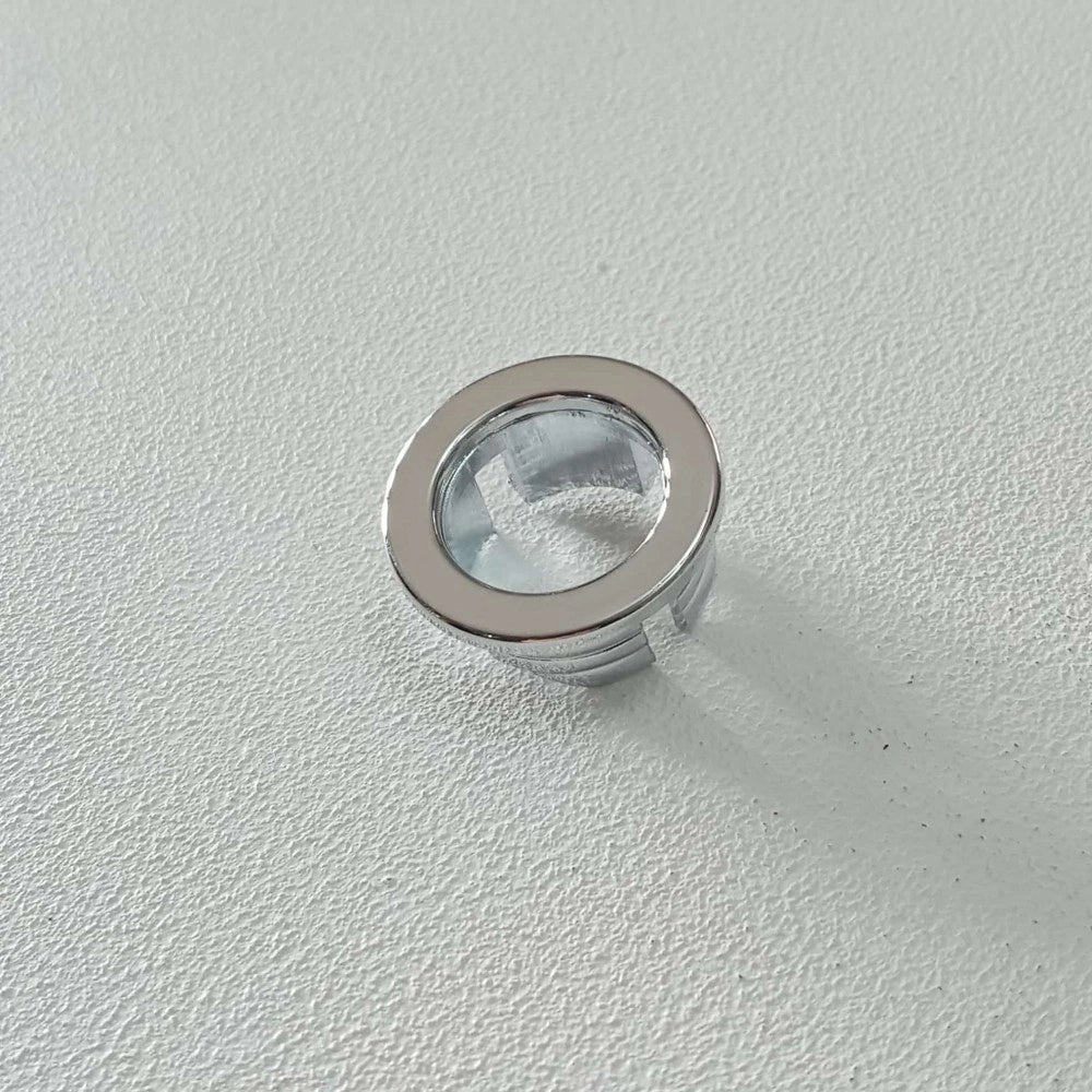 Ghiera anello cromato per fori da 13mm per troppo pieno lavabo e bidet - 2pz