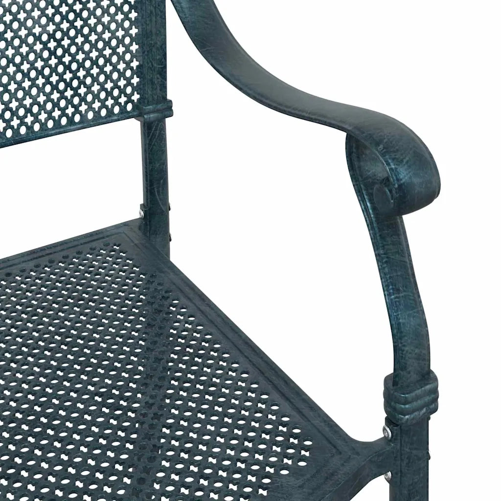 Sedia da Giardino 2 pcs Verde 64 x 62 x 93cm Alluminio 42002381